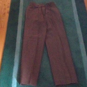 Villager Brown Lined Wool Dress Slacks, Size 8, Excellent Condition.